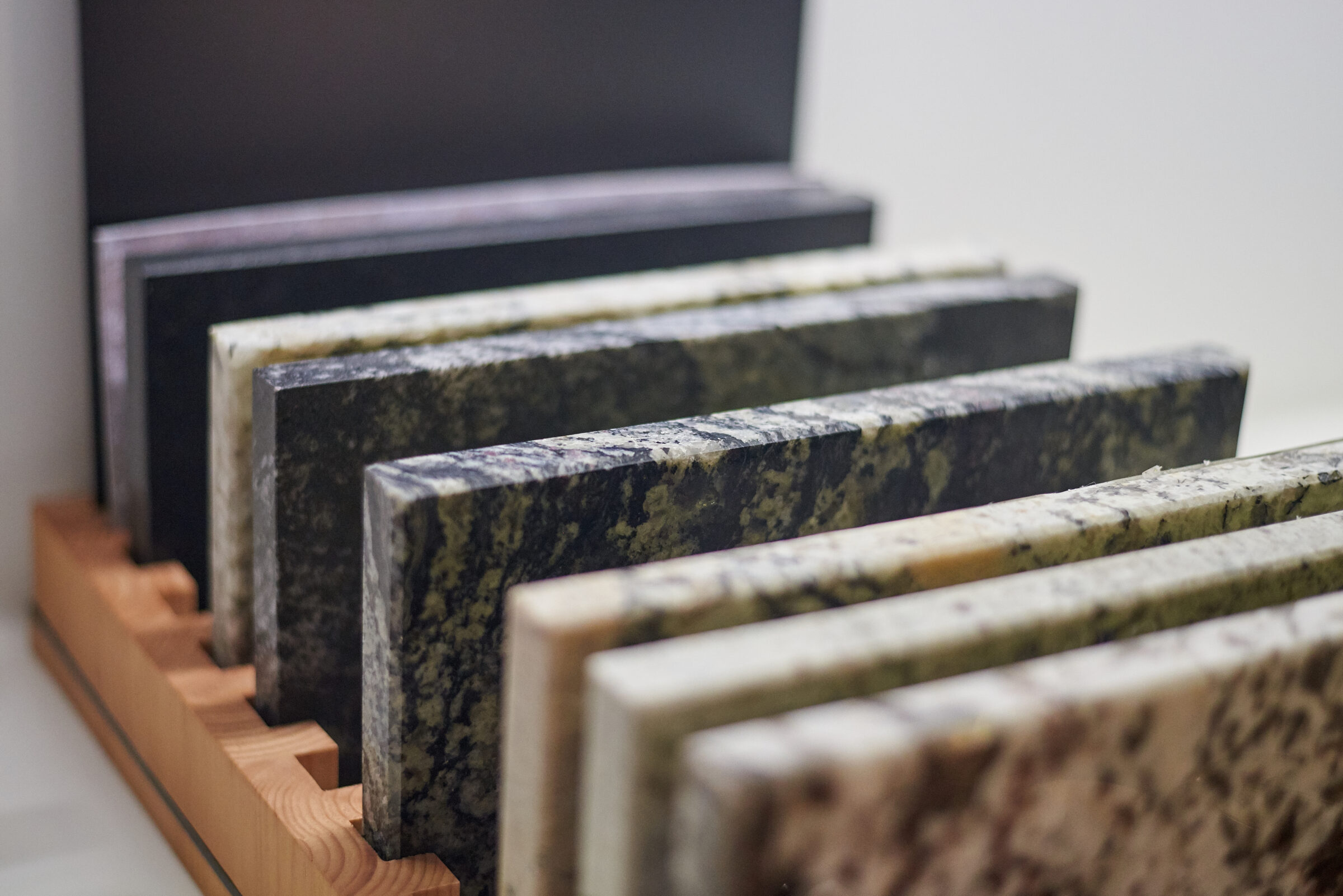 a view of tiles made of different types of stone